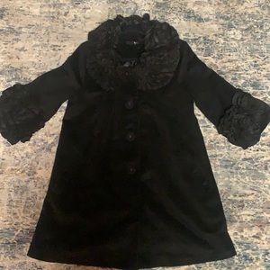 Beautiful black frilly jacket!